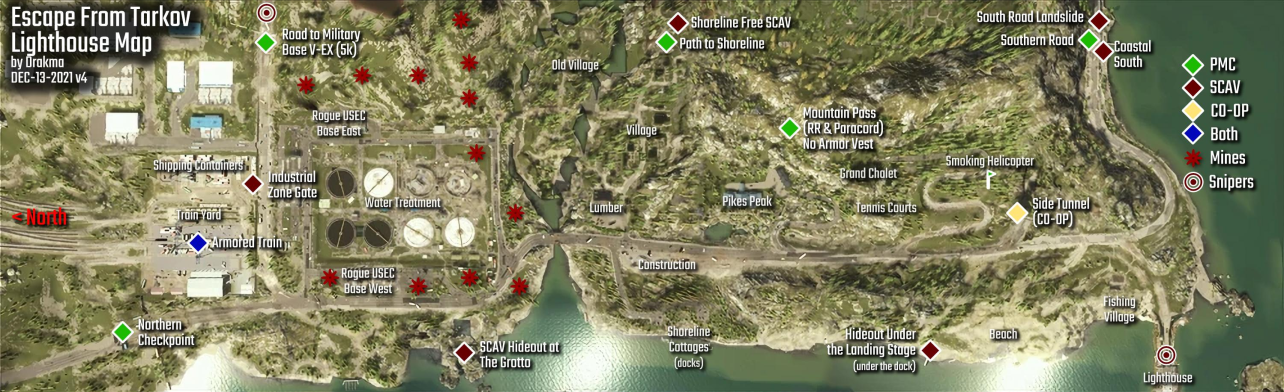 Lighthouse Tasks Location Map | ‚Escape From Tarkov‘ Lighthouse map ...